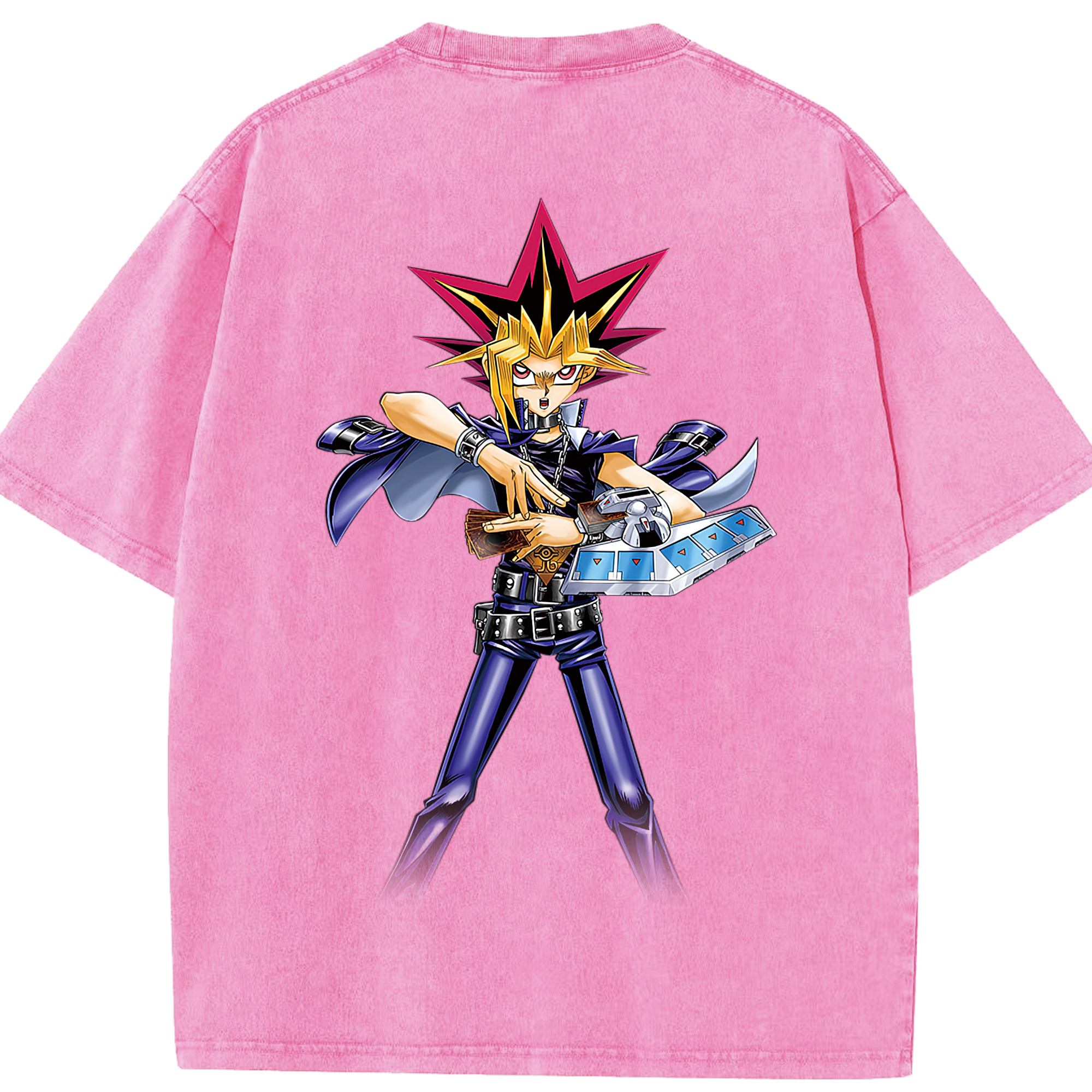 （画像用） 遊☆戯☆王 Yu-Gi-Oh! 綿100% ヴィンテージ風 半袖Tシャツ（背面プリント）